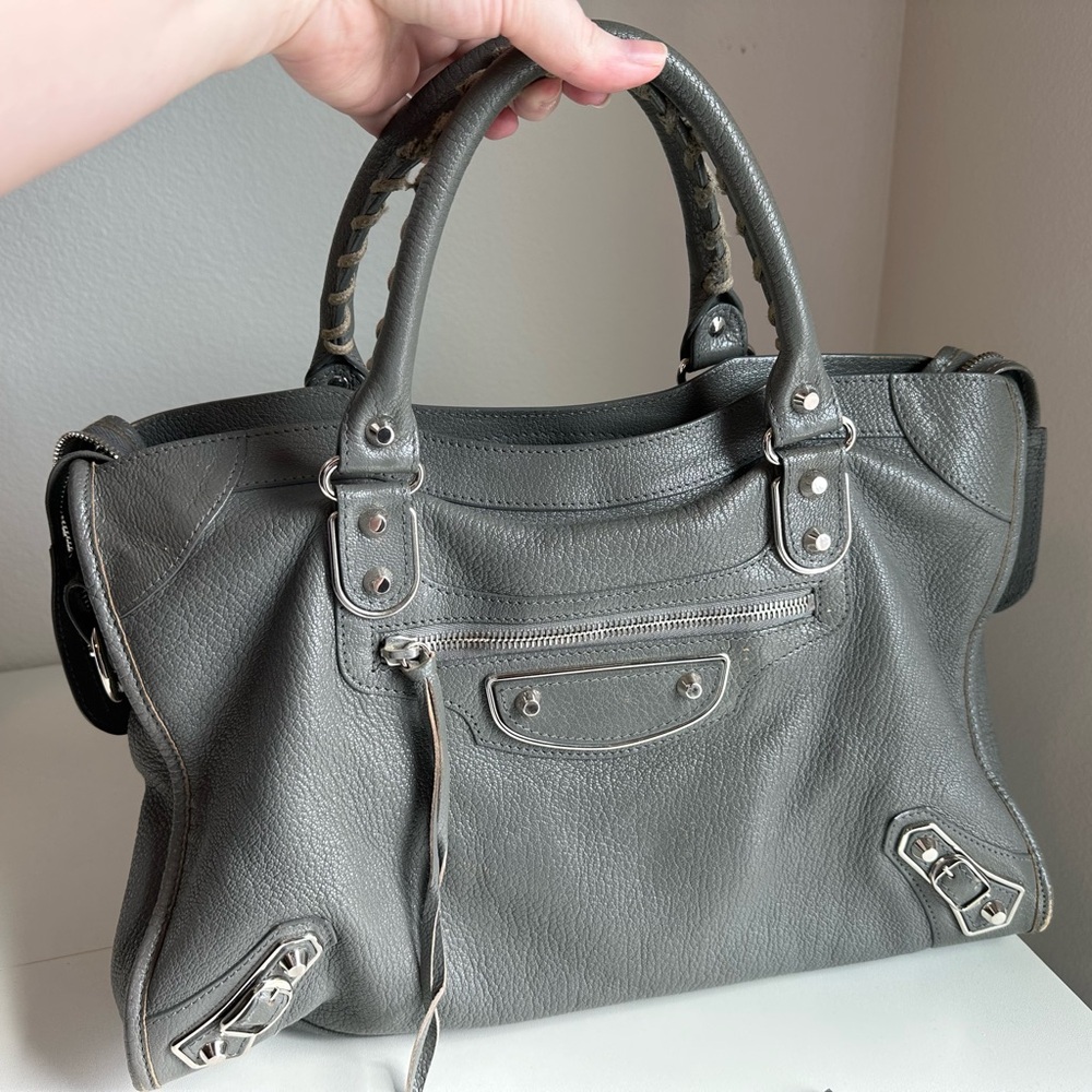 Balenciaga Gray Medium City Bag